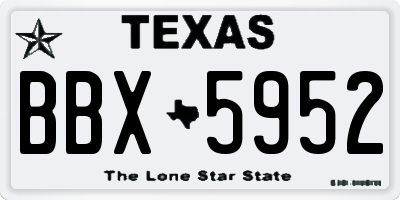 TX license plate BBX5952