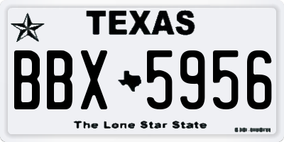 TX license plate BBX5956