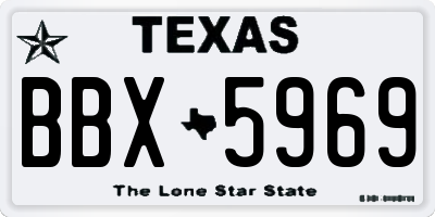 TX license plate BBX5969