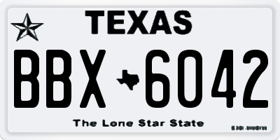 TX license plate BBX6042