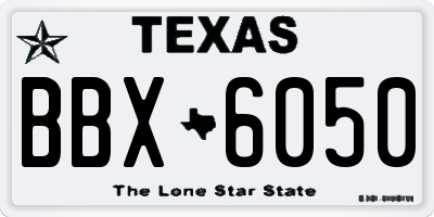 TX license plate BBX6050