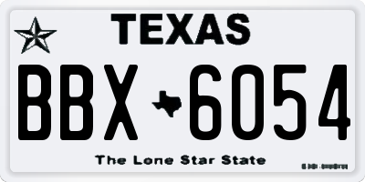 TX license plate BBX6054