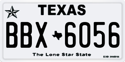 TX license plate BBX6056