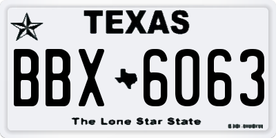 TX license plate BBX6063