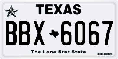TX license plate BBX6067