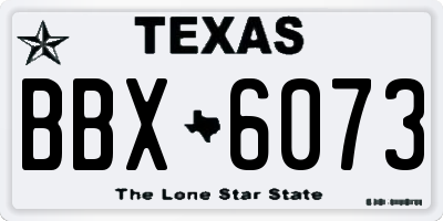 TX license plate BBX6073