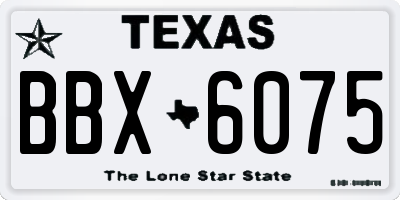 TX license plate BBX6075