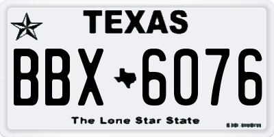 TX license plate BBX6076