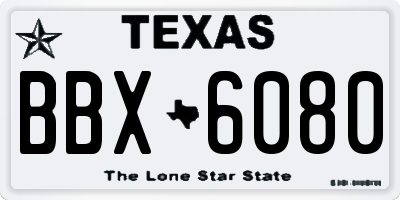 TX license plate BBX6080