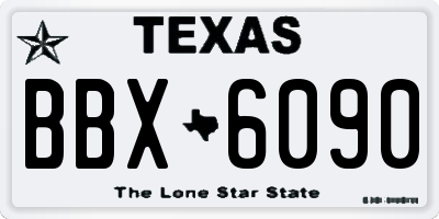 TX license plate BBX6090