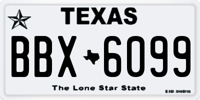 TX license plate BBX6099