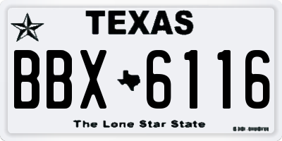 TX license plate BBX6116