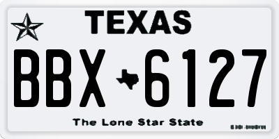 TX license plate BBX6127