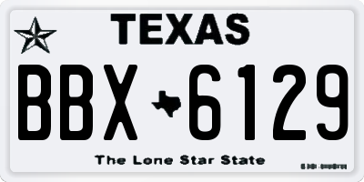 TX license plate BBX6129