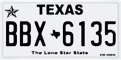 TX license plate BBX6135