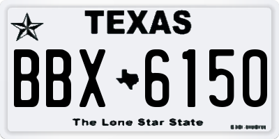 TX license plate BBX6150