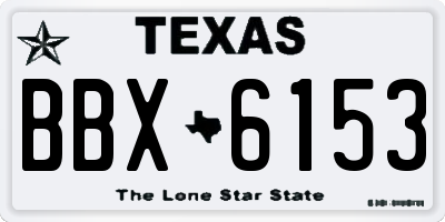 TX license plate BBX6153