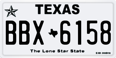TX license plate BBX6158