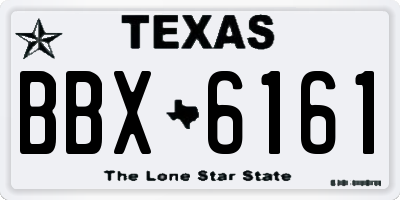 TX license plate BBX6161