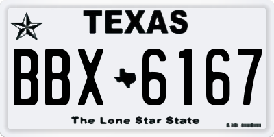 TX license plate BBX6167