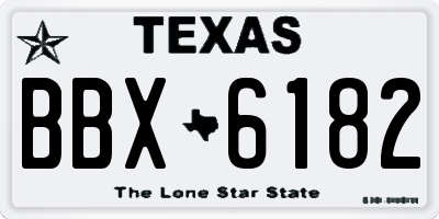 TX license plate BBX6182