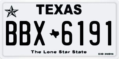 TX license plate BBX6191