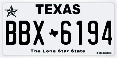 TX license plate BBX6194