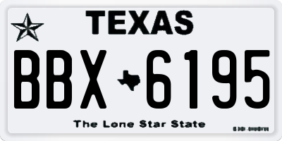 TX license plate BBX6195