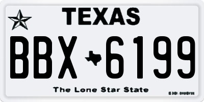 TX license plate BBX6199