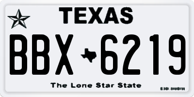TX license plate BBX6219