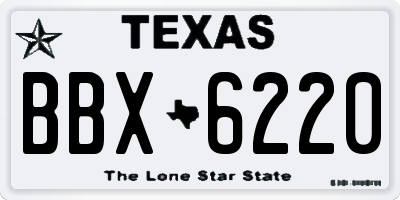 TX license plate BBX6220
