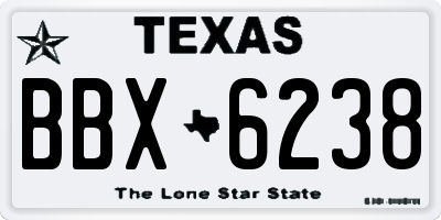TX license plate BBX6238