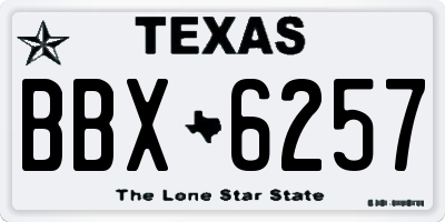 TX license plate BBX6257