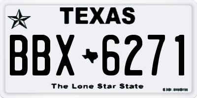 TX license plate BBX6271