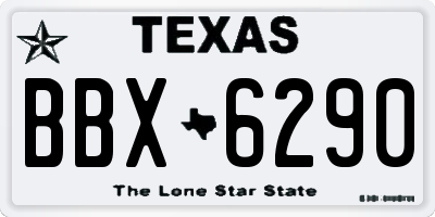 TX license plate BBX6290