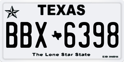 TX license plate BBX6398