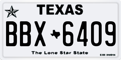 TX license plate BBX6409
