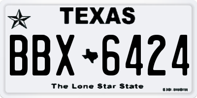 TX license plate BBX6424