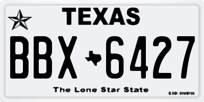 TX license plate BBX6427