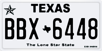 TX license plate BBX6448