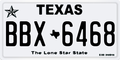 TX license plate BBX6468