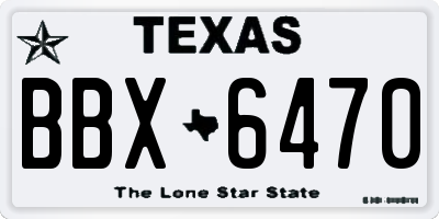 TX license plate BBX6470