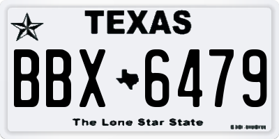 TX license plate BBX6479