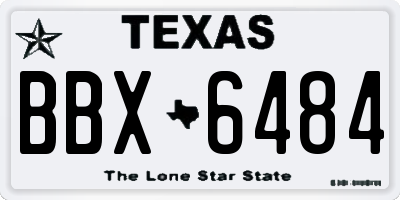 TX license plate BBX6484