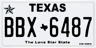 TX license plate BBX6487