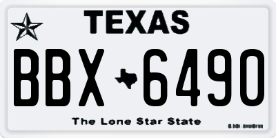 TX license plate BBX6490