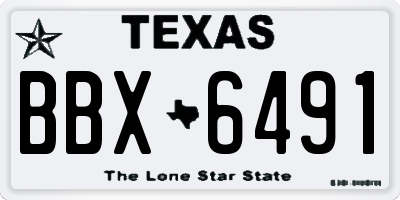 TX license plate BBX6491