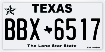 TX license plate BBX6517