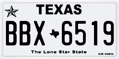 TX license plate BBX6519