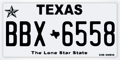 TX license plate BBX6558